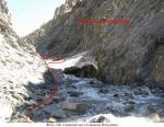 Фото 3.06. Снежный мост в каньоне Янгидаван