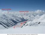 Фото 23.03. Вид на ледник Большая Саукдара со спуска с вершины 6183 м