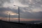 Рассвет в гавани Варны - вид с моста