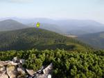 Вид з вершини Горгана Ілемського на місце пам?ятника, лівіше г. Пустошак