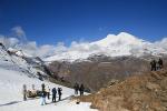 Вид на Эльбрус с вершины Чегета