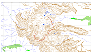 Карта східної частини плато Yedi G?ller і цирку Lat?r Kiri