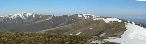 Вид с горы Магура - Жиде на Боржаву (с лева г. Стой, по центру г. Великий Верх