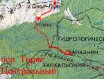 Карта проходження пер. Тирке Центральний