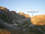 Вид на западный склон перевала Кара-Джаш и подход к перевалу Орленок