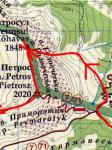 Карта схема в. Петрос Чорногірський Пн-Сх кулуаром (1А)