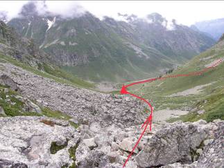 Спуск в дол. р. Джалпакол
