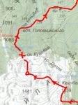 Карта-схема проходження Перевал Узень-Баш (1А, 1450м)