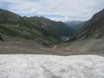 Вид в долину с ледника Восточный Чон-Узень