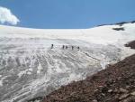 Спуск по леднику Кокбулак