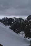 На перевале Туманный северный. Виден склон мульды