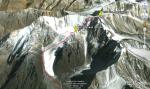Новый маршрут на пик Совецких Офицеров 6233, Памир, хр. Музкол. Вид из Google Earth