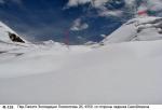 Перевал ПЭЛ, 2Б, 4550 м со стороны ледника Самойловича
