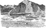 Верхній Басыкъ-куль; видъ на юга западъ; на первомъ планѣ старыя морены