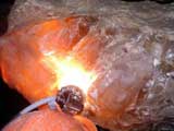 Оранжевый кристал-монолит